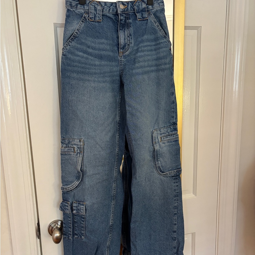 Gianni Bini Blue Wide Leg Jeans